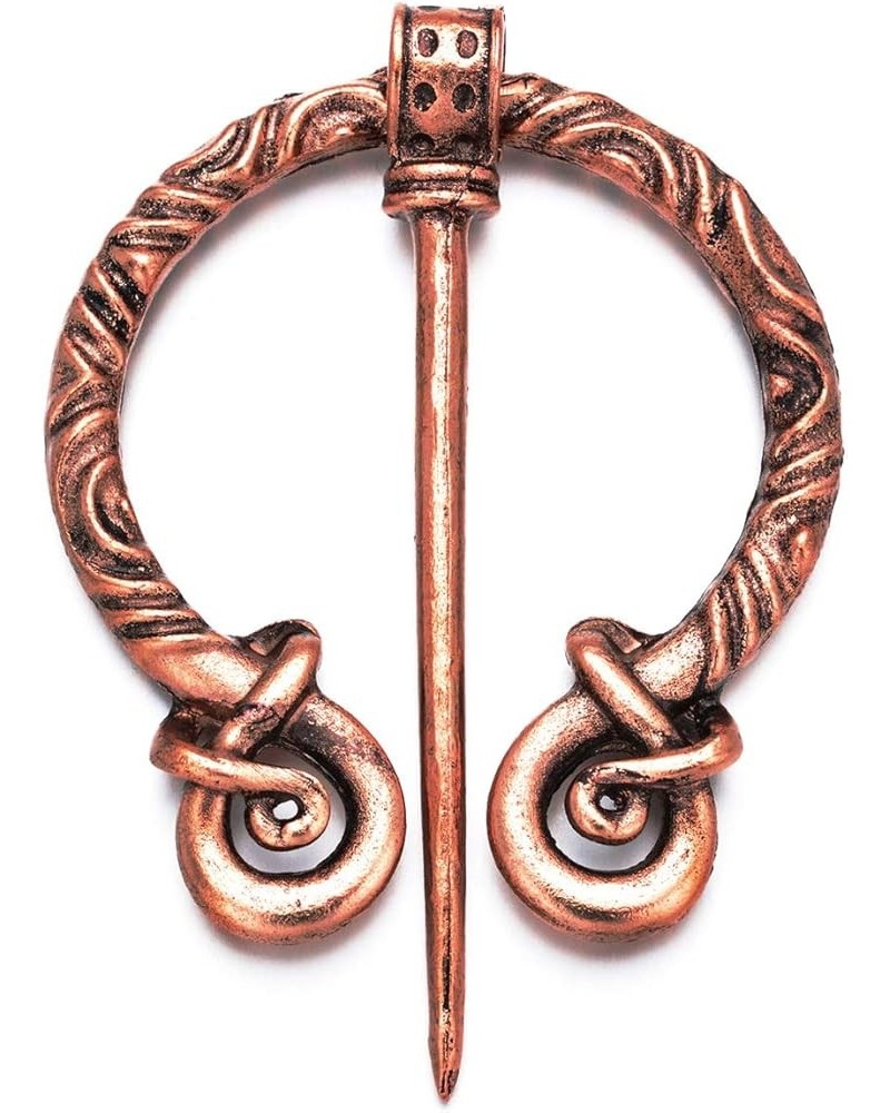 XGALA Viking Brooch Pin Clasp Clothes Cloak Pin Celtic Shawl Scarf Brooch Jewelry for Women Girls Style14 - Antique Rose Gold...