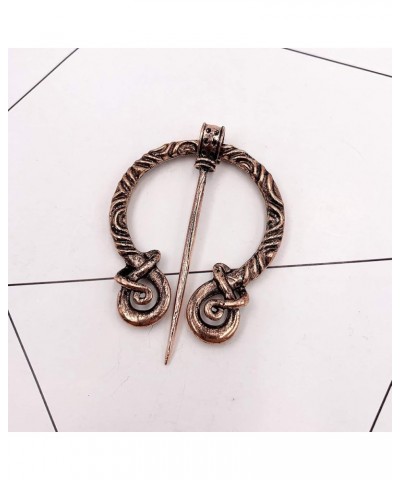 XGALA Viking Brooch Pin Clasp Clothes Cloak Pin Celtic Shawl Scarf Brooch Jewelry for Women Girls Style14 - Antique Rose Gold...