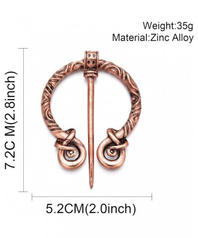 XGALA Viking Brooch Pin Clasp Clothes Cloak Pin Celtic Shawl Scarf Brooch Jewelry for Women Girls Style14 - Antique Rose Gold...