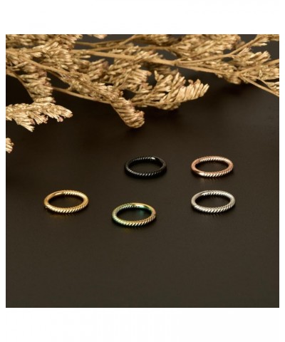 Gold Hinged 20g 18g 16g Nose Rings Hoops 6mm 8mm 10mm 12mm 14mm 16mm Septum Ring Clicker Cartilage Helix Hoop Earrings Set Tw...