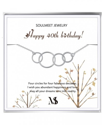 60th 50th 40th 30th Birthday Bracelet Gifts for Women, Each Sterling Silver Circle for A Fabulous Decades 40th $13.77 Bracelets