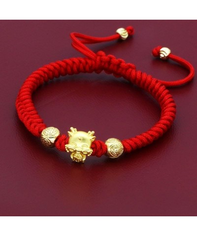 2023 New Year of Rabbit Red String Handwoven Adjustable Chinese Zodiac Animal Enameled Rabbit Charm Bracelet Lucky Charm Brai...