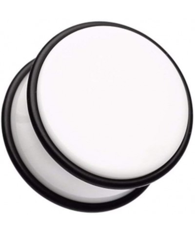 Basic Acrylic No Flare Ear Gauge Plug 8 GA (3.2mm), White $9.85 Body Jewelry