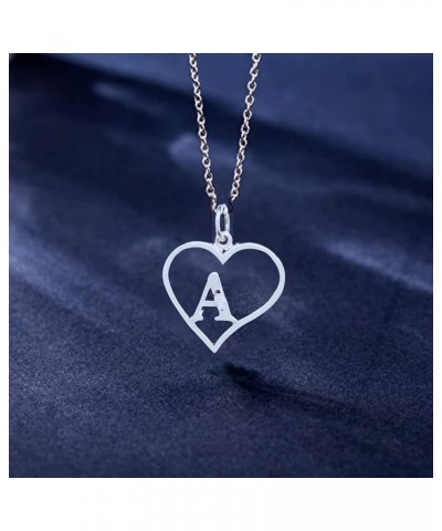 Sterling Silver Diamond Pendant Heart & Letter Letter A $34.30 Necklaces