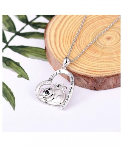 Koala Pendant Necklace for Teen Girls Women Mother Daughter Sterling Silver Cute Animals Elephant/Unicorn/Giraffe Jewelry Gif...