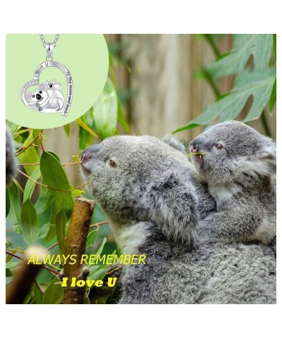 Koala Pendant Necklace for Teen Girls Women Mother Daughter Sterling Silver Cute Animals Elephant/Unicorn/Giraffe Jewelry Gif...