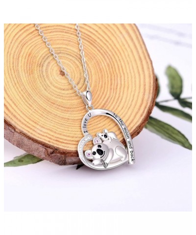 Koala Pendant Necklace for Teen Girls Women Mother Daughter Sterling Silver Cute Animals Elephant/Unicorn/Giraffe Jewelry Gif...