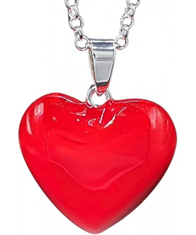 Red Enamel Chime Heart Necklace Angel Caller Harmony Ball Spiritual Jewelry for Women 28" Rolo Chain $24.00 Necklaces