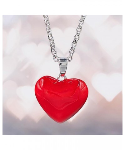 Red Enamel Chime Heart Necklace Angel Caller Harmony Ball Spiritual Jewelry for Women 28" Rolo Chain $24.00 Necklaces