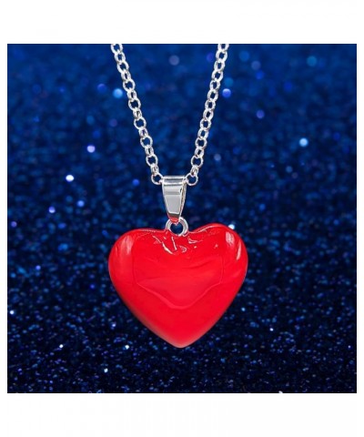 Red Enamel Chime Heart Necklace Angel Caller Harmony Ball Spiritual Jewelry for Women 28" Rolo Chain $24.00 Necklaces