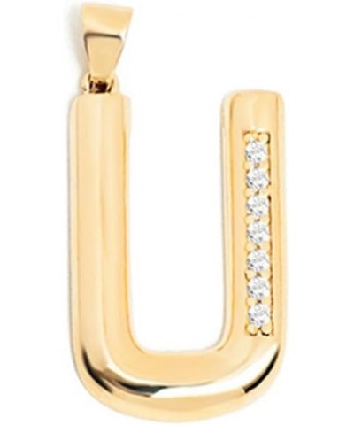 14K Gold Initial Pendant for Women | Alphabet Letter Charms, A-Z, All Letters, Cubic Zirconia U $71.82 Pendants