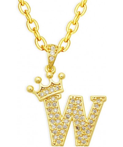 Gold Crown Initial Necklaces for Women Dainty Letter A-Z Pendant Necklace 18K Gold Plated Zirconia Letter Crown Choker Neckla...