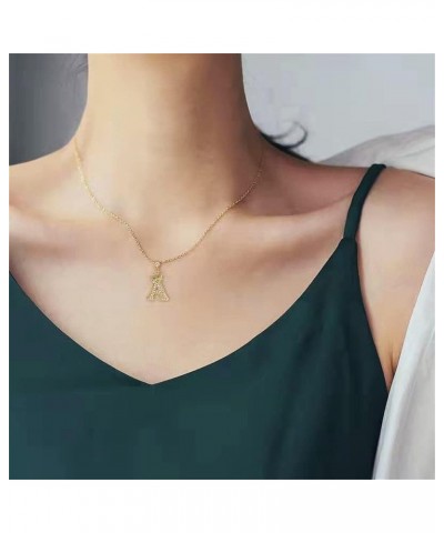 Gold Crown Initial Necklaces for Women Dainty Letter A-Z Pendant Necklace 18K Gold Plated Zirconia Letter Crown Choker Neckla...