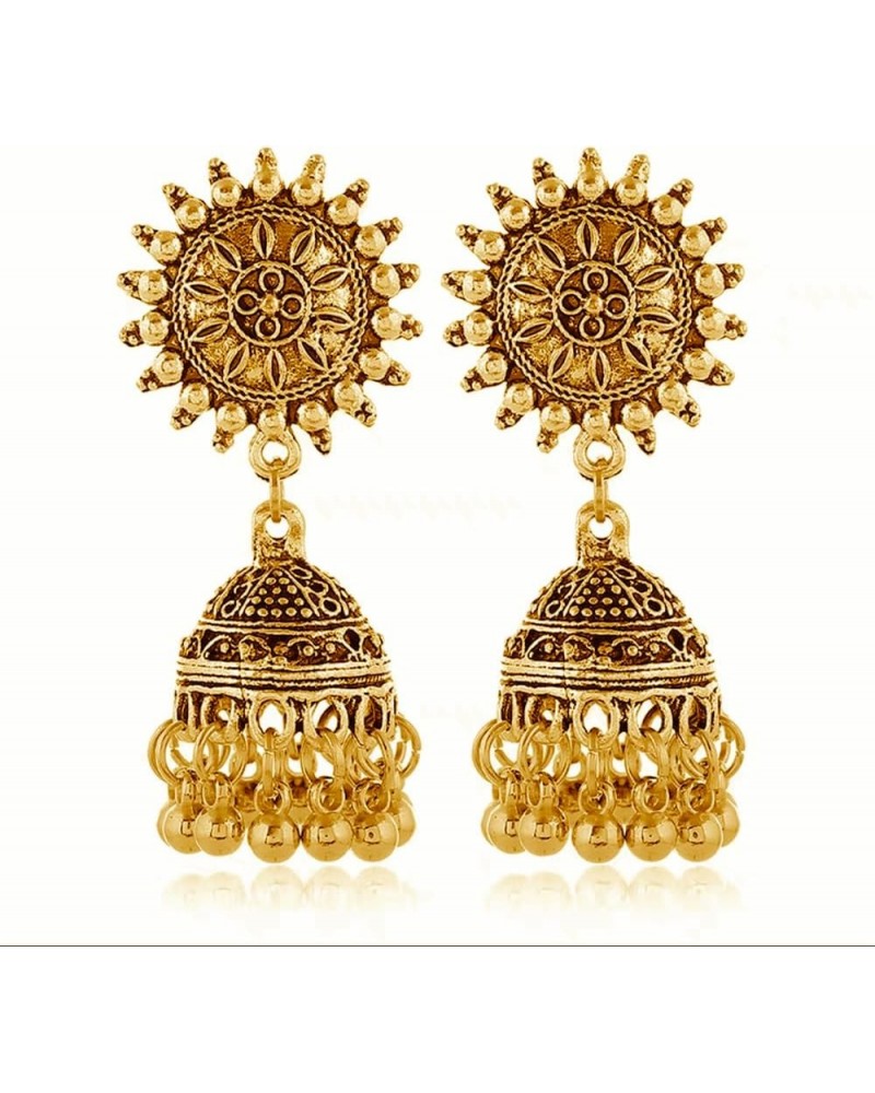 Ethnic Jhumka Jhumki Bell Drop Dangle Earrings Tiny Ball Tassel Gypsy Indian Traditional Dangling Earring Boho Vintage Bollyw...