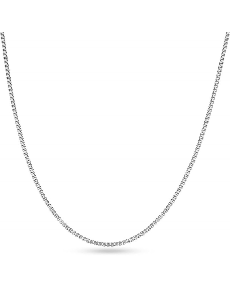 925 Sterling Silver Clasp 1.3/2/2.5/3mm Gold | Silver Box Chain for Men Women Silver Chain Necklace for Men Women 16, 18, 20,...