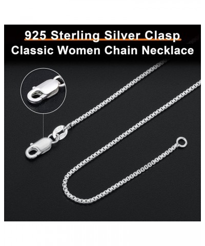 925 Sterling Silver Clasp 1.3/2/2.5/3mm Gold | Silver Box Chain for Men Women Silver Chain Necklace for Men Women 16, 18, 20,...