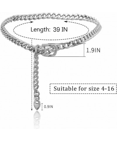 Boho Belly Chain Silver Metal Belt Body Chains Chunky Belly Link Waist Sexy Body Jewelry for Women and Girls (B-Silver) $6.31...