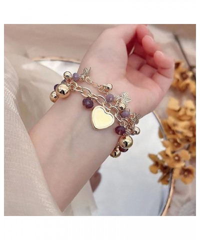 Women's Bracelets, Electroplated Rhinestone Teenage Bracelets Women's Bracelets Fashion Jewelry Beaded-Gold-1Pcs $7.53 Bracelets