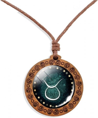 Zodiac Constellation Pendant Necklace for Women Men Geometric Circle Coin Disc Time Gemstone Constellations Necklace Teen Gir...