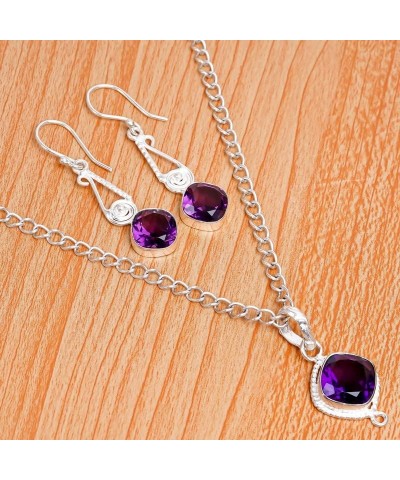 Teardrop Dangle Necklace & Earring Sets for women Trendy Trendy Stunning Jewelry Set Trendy Emerald Gemstone And Sterling Sil...