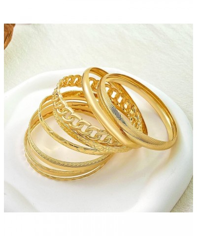 10pcs Gold Bangle Bracelets for Women Silver Bangles Indian Costume Jewelry Fashion Disco Bangle Bracelets for Girls Gold Bra...