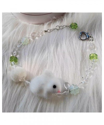 Easter Jewelry Set for Women Girls Flocking 3D Rabbit Crystal beaded Choker Cute Bunny Bowknot Hair Clip Easter Necklace Y2k ...