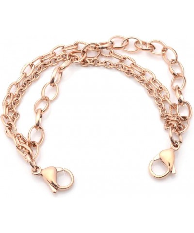 Medical ID Rose Gold Stainless Triple Strand Interchangeable Bracelet 7.0 Inches $14.08 Bracelets