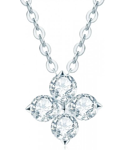 Moissanite Pendant Necklace 925 Sterling Silver with 18K Gold Plating, Jewelry Box Packed Clover Necklace $28.04 Necklaces