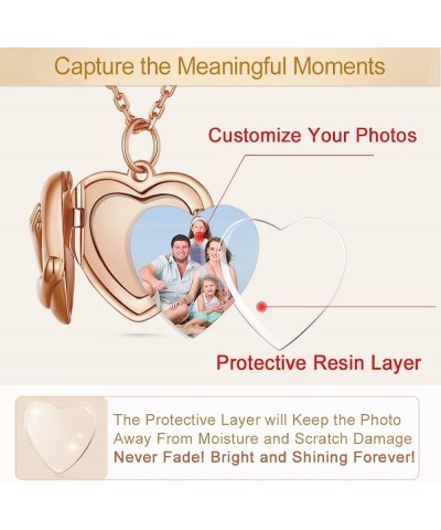 Heart Locket Necklace with Picture Custom 925 Sterling Silver/18K Gold/Rose Gold Photo Locket Pendant Charm Personalized Cust...