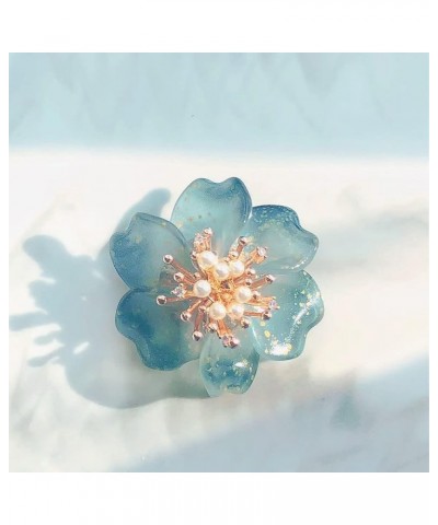 New Year Flower Brooch Pins for Women Girl Fashion Crystal/Colored Glaze Floral Blooming Lapel Pin Pearl Safety Pin Wedding P...