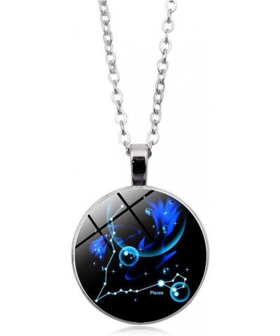 Zodiac Necklace Twelve Luminous Constellations Necklace Pendant for Women Retro Zodiac Glowing Time Gemstone Ball Necklace Fa...