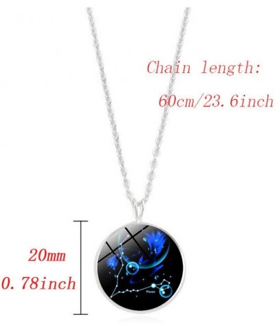 Zodiac Necklace Twelve Luminous Constellations Necklace Pendant for Women Retro Zodiac Glowing Time Gemstone Ball Necklace Fa...