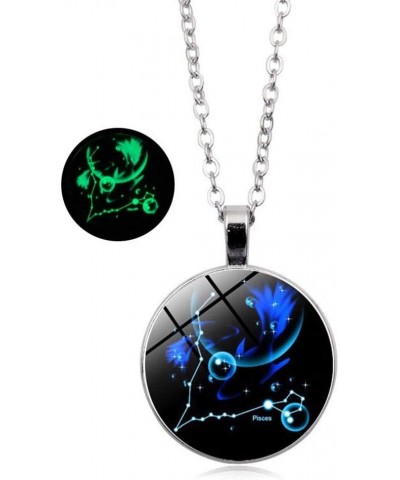 Zodiac Necklace Twelve Luminous Constellations Necklace Pendant for Women Retro Zodiac Glowing Time Gemstone Ball Necklace Fa...