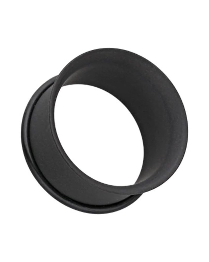 Matte Black Steel Single Flared Ear Gauge Tunnel Plug 6 GA (4mm) $11.59 Body Jewelry