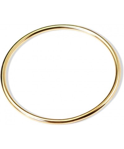 Stainless Steel Classical Simple Plain Polished Round Circle Bangle Bracelet Gold 9.3 Inches $7.53 Bracelets