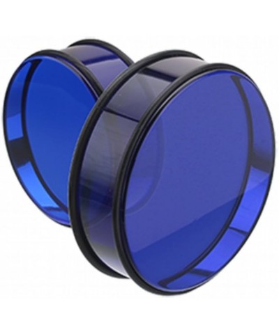 Supersize Basic Acrylic No Flare Ear Gauge Plug 2" (51mm), Blue $14.57 Body Jewelry