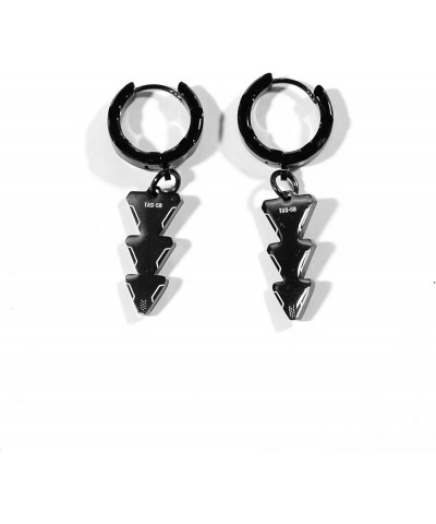 Stainless Steel Dangle Pendant Earrings TRS-58 BLK $20.70 Earrings