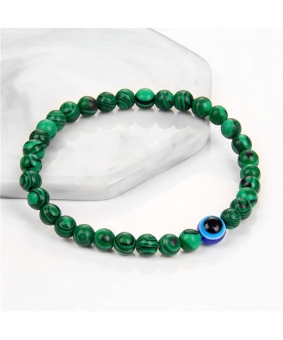 Turkish Lucky Evil Eye Bracelets For Women Men 8MM 6MM Natural Stone Beads Bracelet Handmade Blue Demon Eye Jewelry 19cm Jade...