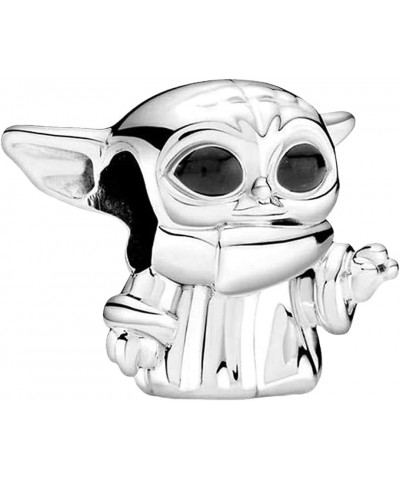 S925 Sterling Silver charms Baby Yoda Master Star Wars Mandalorian Bead Bracelet child Cartoon Beaded Charm 1.yoda baby. $9.0...