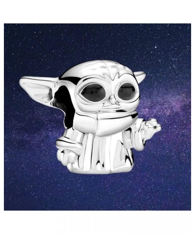 S925 Sterling Silver charms Baby Yoda Master Star Wars Mandalorian Bead Bracelet child Cartoon Beaded Charm 1.yoda baby. $9.0...