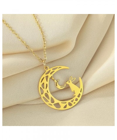 Lotus Flower Moon Necklace, Flower Lovers, Minimalist Jewelry 18 $5.69 Necklaces