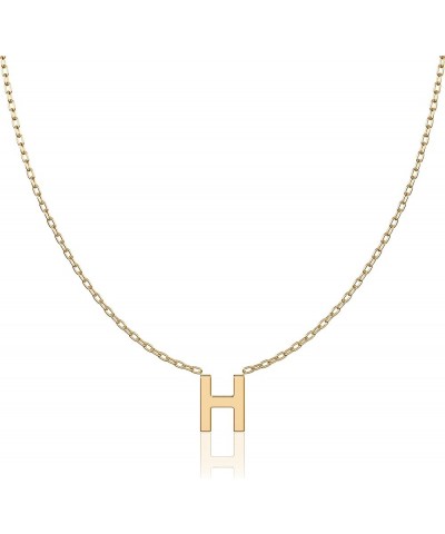 Custom Initial Letter Necklace 925 Sterling Silver Personalized Gift for Mom H 18k gold $12.67 Necklaces