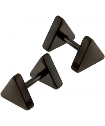 Pair Of Unisex Stainless Steel Stud Earrings For Women And Man, Pack Of Trendy Geometrical Earrings Ear Studs Illusion Plugs ...