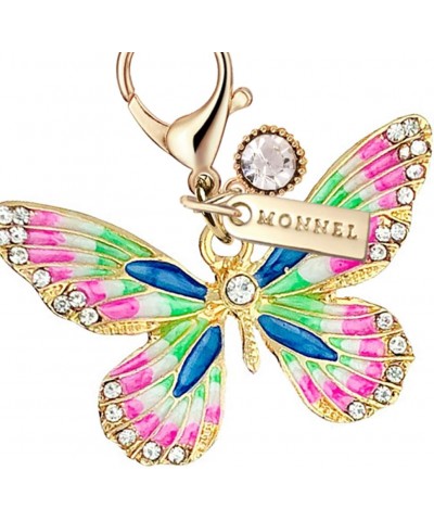 MC390 Big Crystal Butterfly with Lobster Clasp Charm for Women Girls with Velvet Bag (Multi,1 Piece) $7.50 Bracelets