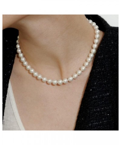 Pearl Necklaces For Women Fake Pearl Necklace Choker For Girls White Pearl Necklace Costume Women's Pearl Strand Necklaces 14...