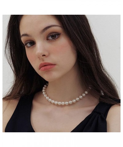 Pearl Necklaces For Women Fake Pearl Necklace Choker For Girls White Pearl Necklace Costume Women's Pearl Strand Necklaces 14...