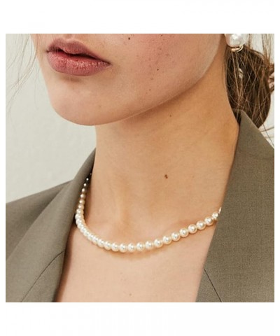 Pearl Necklaces For Women Fake Pearl Necklace Choker For Girls White Pearl Necklace Costume Women's Pearl Strand Necklaces 14...