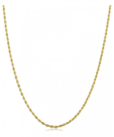 SOLID 14k Yellow Gold 1.5 mm Rope Chain Necklace 22 Inches $120.00 Necklaces