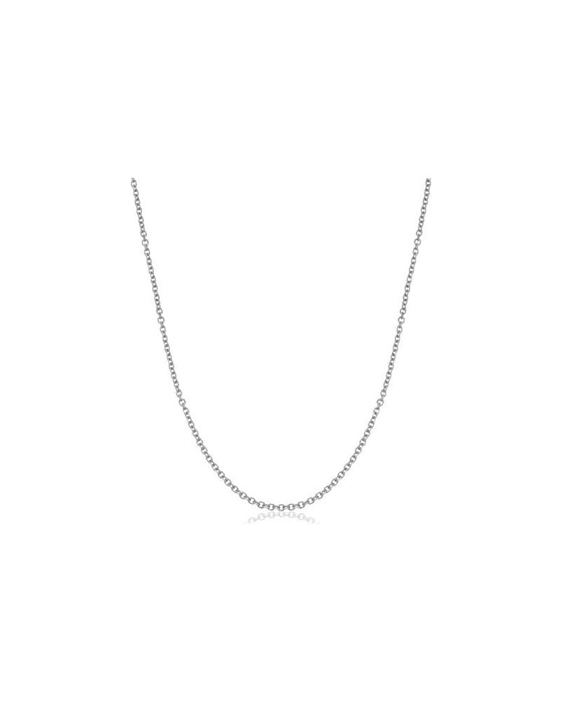 14k SOLID Yellow or White or Rose/Pink Gold 1.1mm Shiny Diamond Cut Cable Link Chain Necklace for Pendants and Charms with Sp...