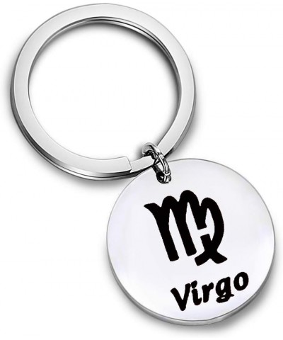 Zodiac Sign Keychain Double Sided Jewelry Astrology Keychain Christmas Gift Constellation Jewelry Keychain-virgo $7.41 Necklaces